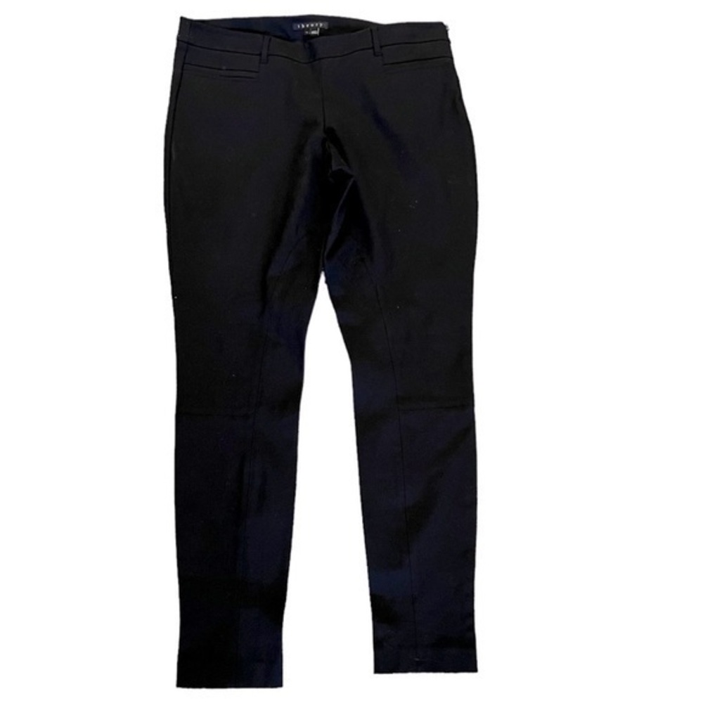 Theory “Junius” CO804208 Black Side Zip Cotton Blend Stretch Skinny Pants